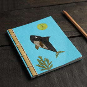Fish leaves art work handmade notebook for kids 29