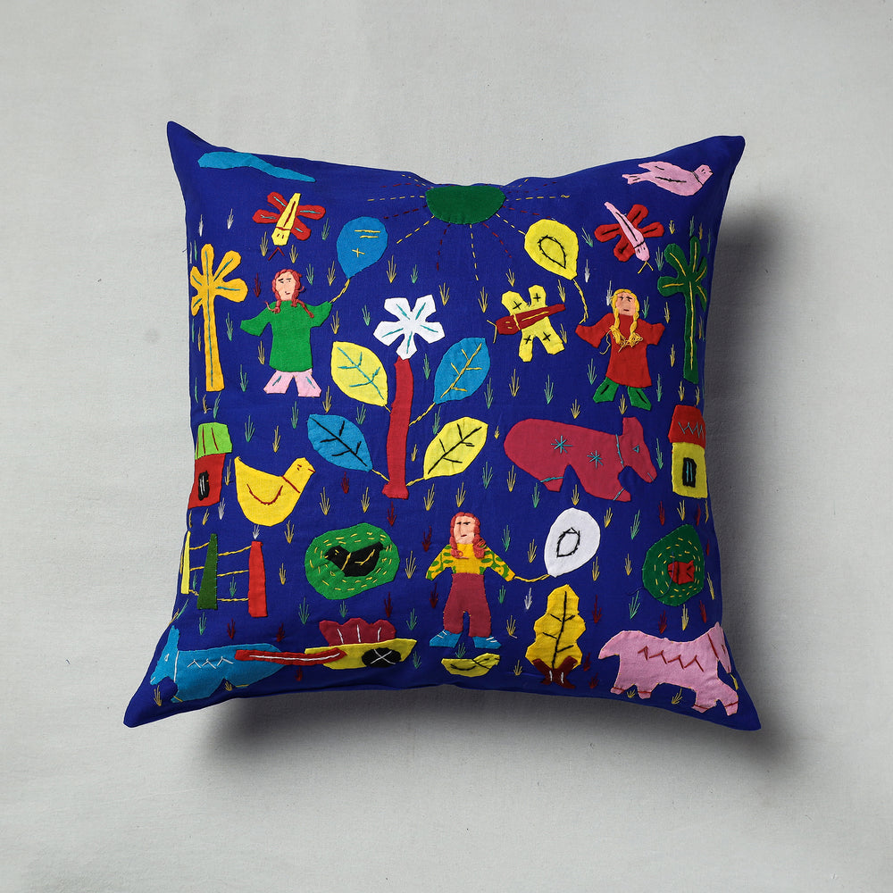 Applique Work Cushion Cover