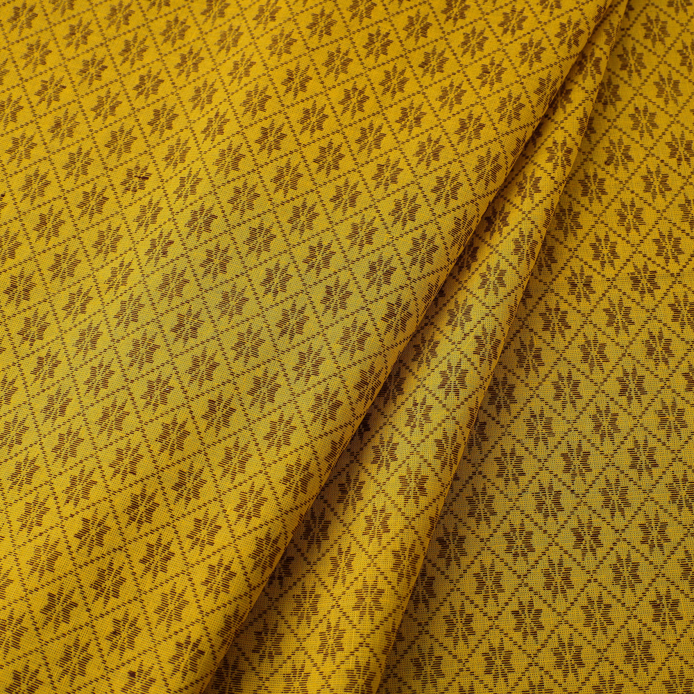 Yellow - Prewashed Cotton Jacquard Fabric 14