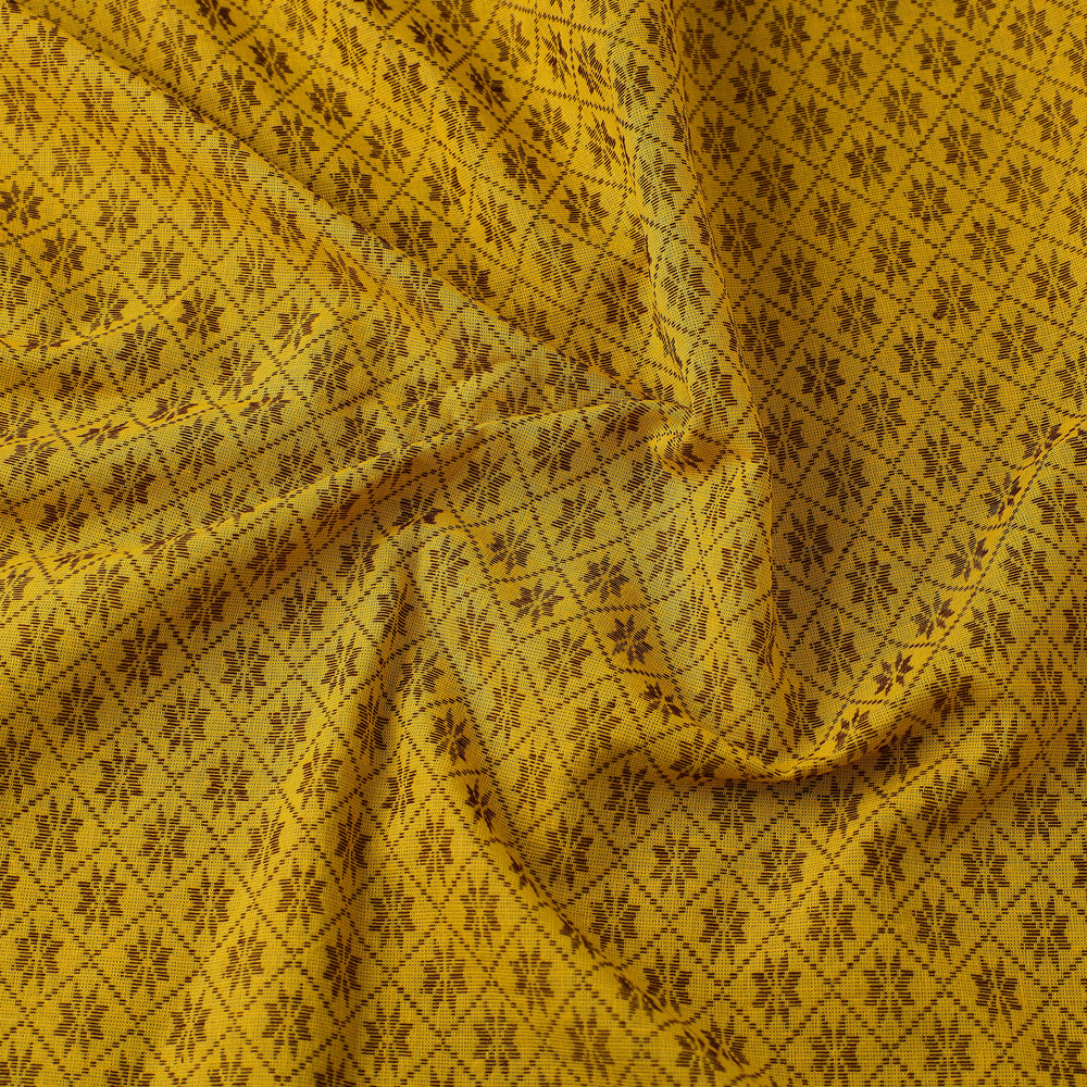 Yellow - Prewashed Cotton Jacquard Fabric 14