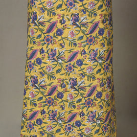 Yellow - 2pc unstitched sanganeri dress material