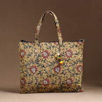 Beige - Handcrafted Quilted Cotton Hand Bag 17