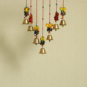  Ganesha - Handpainted Wooden Decorative Bell Hanging 21