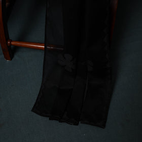 Black - Barmer Applique Cutwork Cotton 3pc Unstitched Dress Material Suit Set 07