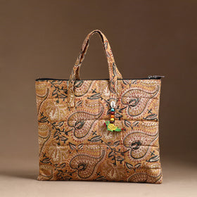 Brown Handcrafted Quilted Cotton Hand Bag 18