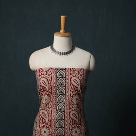 Bagh Hand Block Print Cotton 3pc Unstitched Dress Material Suit Set 14