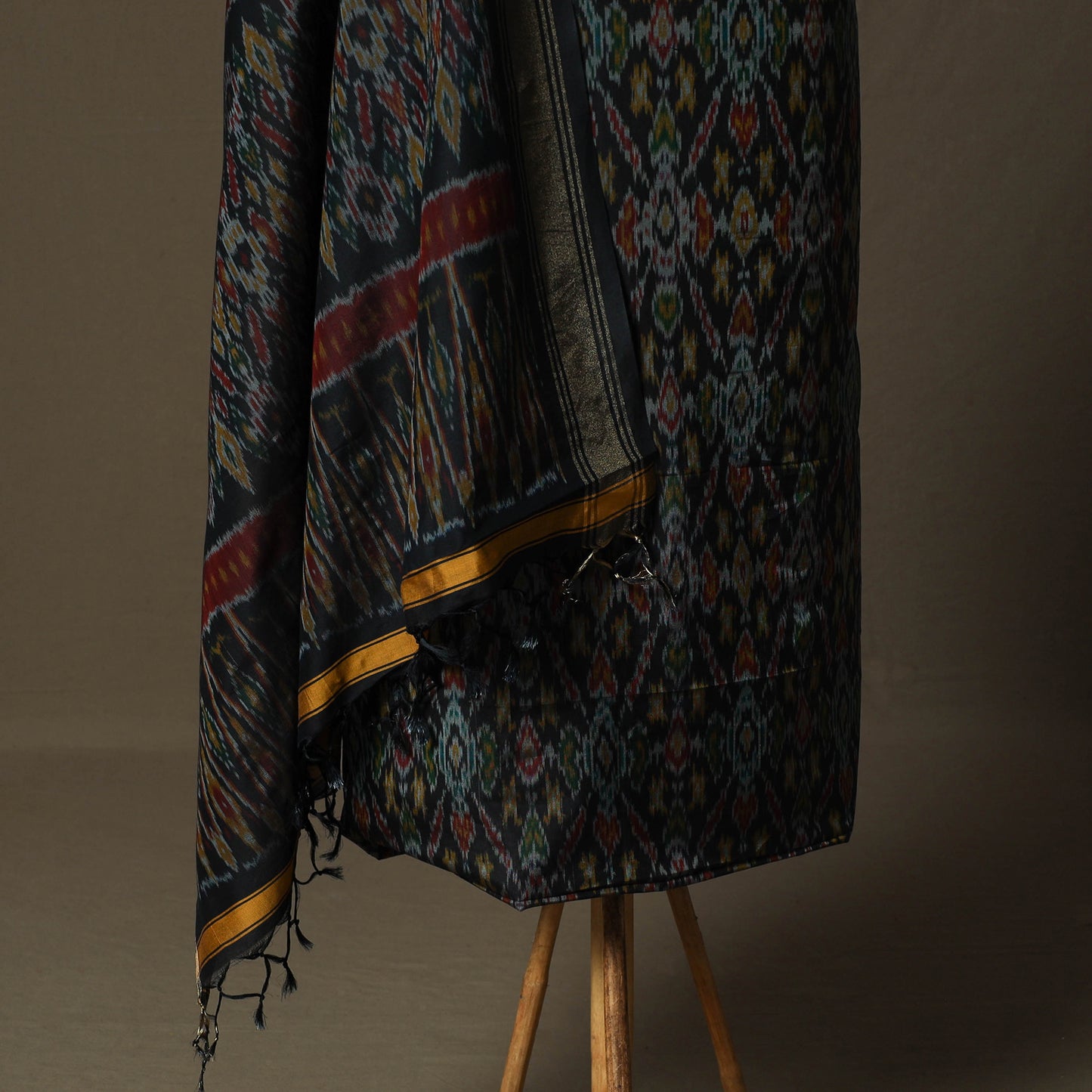 Handloom Sico Pochampally Ikat 2pc Unstitched Dress Material Kurta Set 13