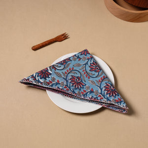 Floral Sanganeri Block Print Cotton Table Napkin 08