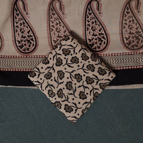 Bagh Hand Block Print Cotton 3pc Unstitched Dress Material Suit Set 14