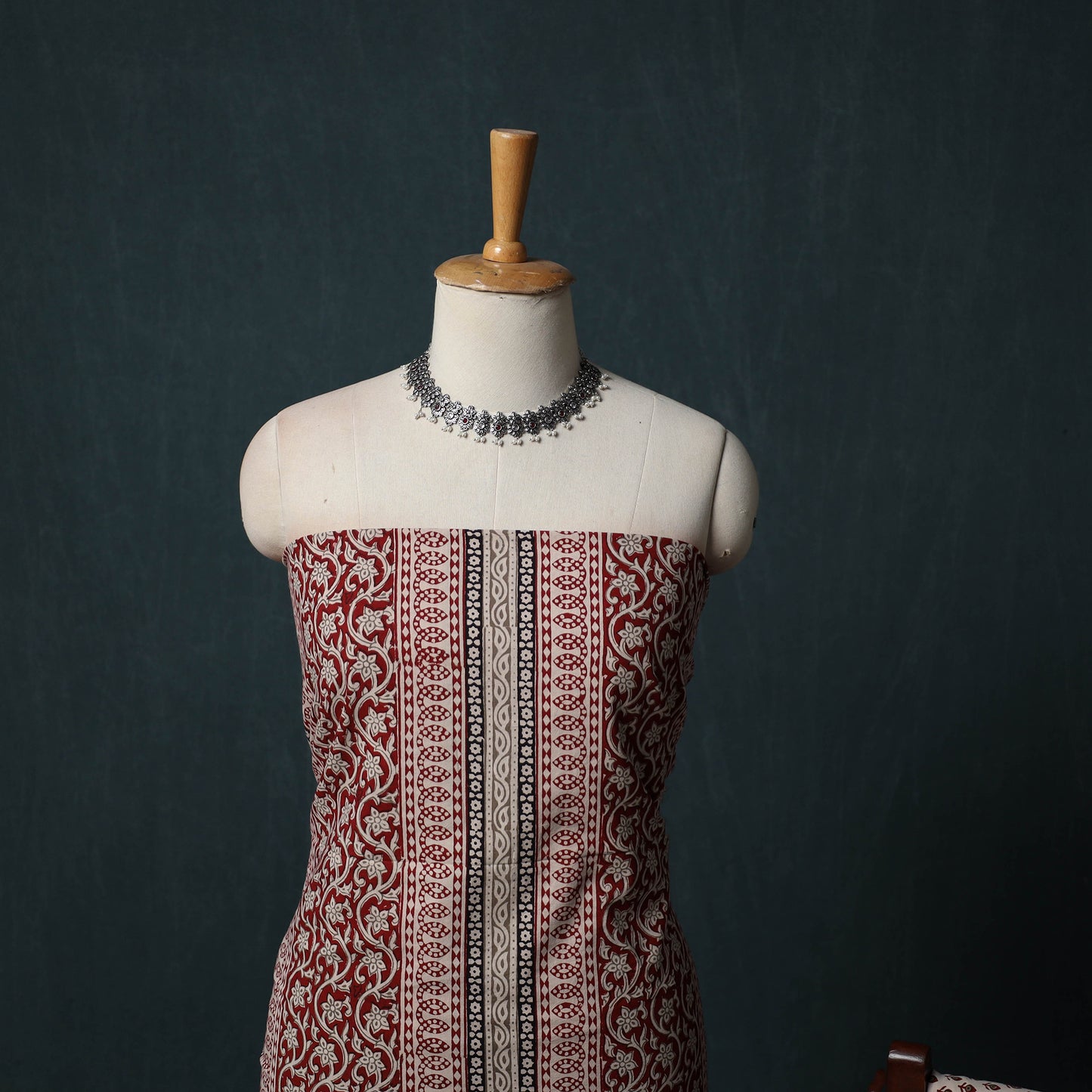 Bagh Hand Block Print Cotton 3pc Unstitched Dress Material Suit Set 15