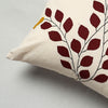 White Pipli Applique Work Cotton Cushion Cover