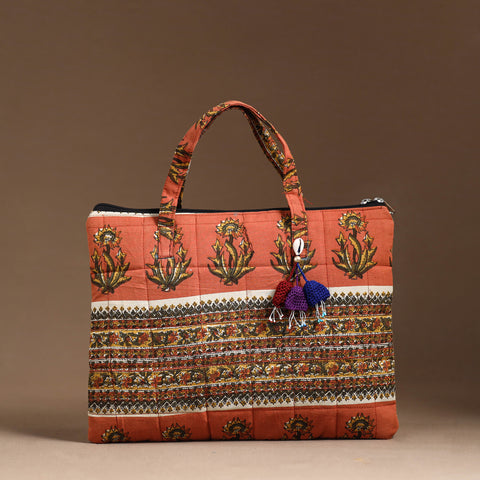 Multicolor Handcrafted Quilted Cotton Hand Bag 23