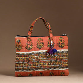Multicolor Handcrafted Quilted Cotton Hand Bag 23