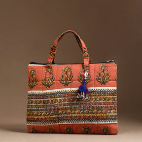Multicolor Handcrafted Quilted Cotton Hand Bag 23