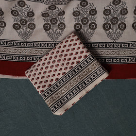 Bagh Hand Block Print Cotton 3pc Unstitched Dress Material Suit Set 15