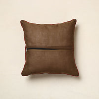 Brown - Pochampally Ikat Cotton Cushion Cover (16 x 16 in) 13