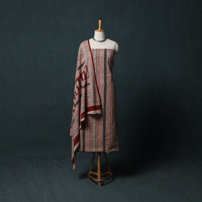 Bagh Hand Block Print Cotton 3pc Unstitched Dress Material Suit Set 16