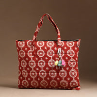 Red - Handcrafted Quilted Cotton Hand Bag  25