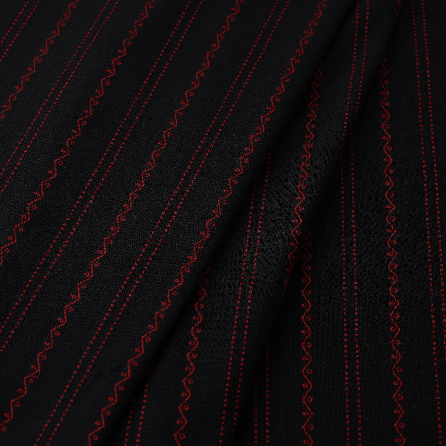 Black - Prewashed Cotton Jacquard Fabric 07