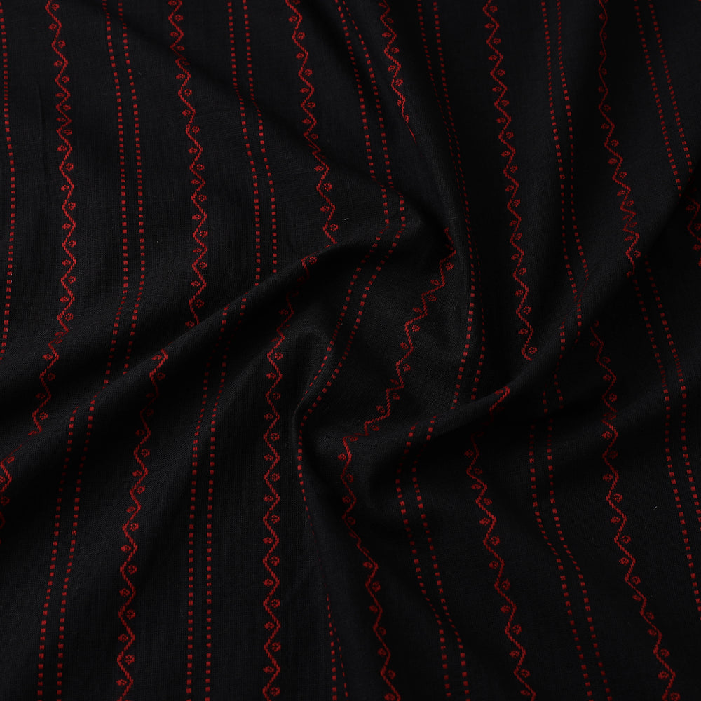 Black - Prewashed Cotton Jacquard Fabric 07