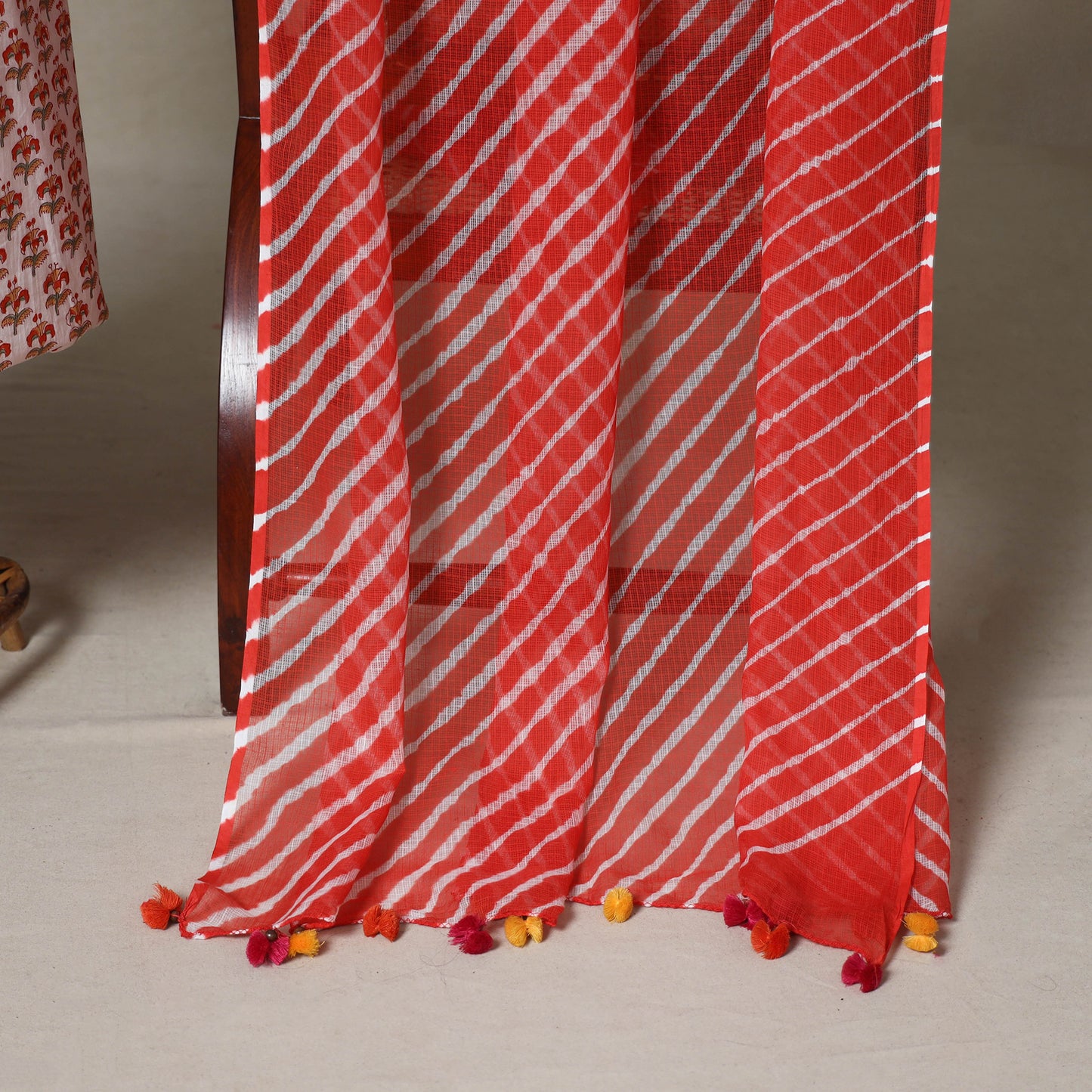 White - 2pc unstitched sanganeri dress material