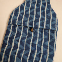 Blue - Handmade Quilted 1L Hot Water Bottle Cover 05