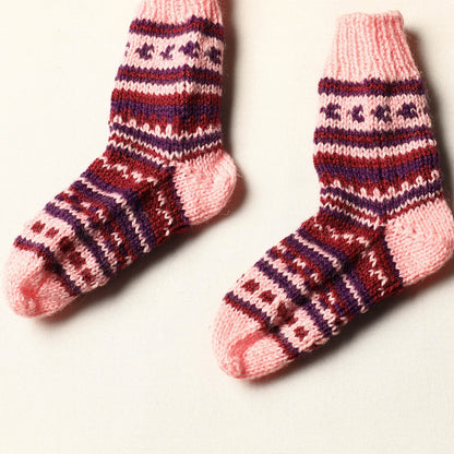 Multicolor - Kumaun Hand Knitted Woolen Socks (Kids)