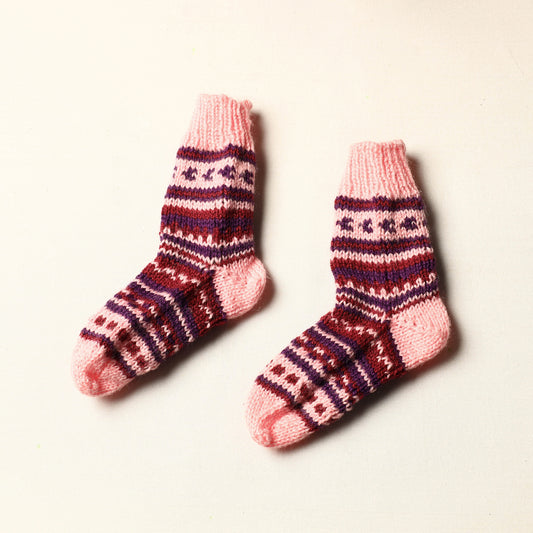 Multicolor - Kumaun Hand Knitted Woolen Socks (Kids)