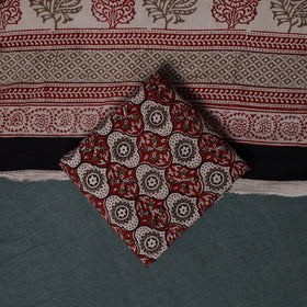 Bagh Hand Block Print Cotton 3pc Unstitched Dress Material Suit Set 17