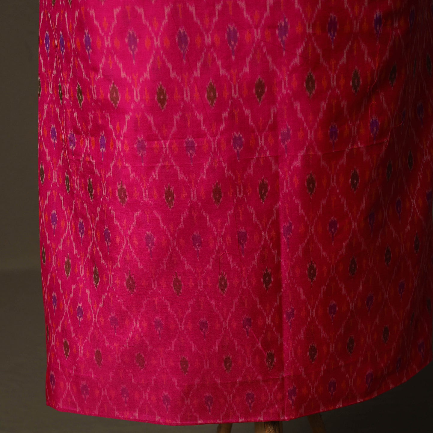 Handloom Sico Pochampally Ikat 2pc Unstitched Dress Material Kurta Set 17