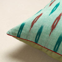 Green - Pochampally Ikat Cotton Cushion Cover (16 x 16 in) 19