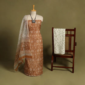 Buy 3pc Sanganeri Block Print Kota Cotton Dress Material