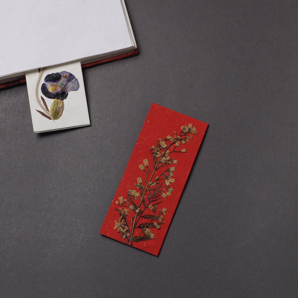 Flower Art Handmade Paper Magnetic Bookmark 04