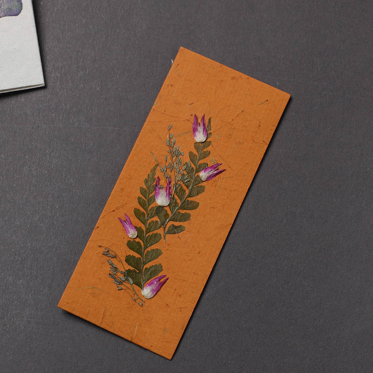 Flower Art Handmade Paper Magnetic Bookmark 05