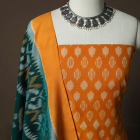 Handloom Cotton Pochampally Ikat 2pc Unstitched Dress Material Kurta Set 19