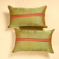 Green - Khun Weave Cotton Pillow Covers (Set of 2)