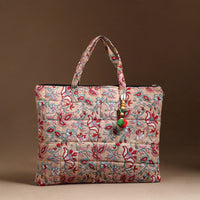 Beige - Handcrafted Quilted Cotton Hand Bag  36