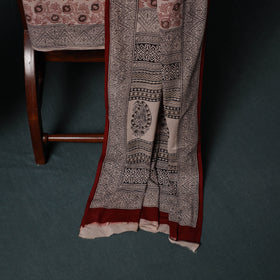 Bagh Hand Block Print Cotton 3pc Unstitched Dress Material Suit Set 20