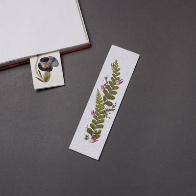 Leaves Art Handmade Paper Magnetic Bookmark 11