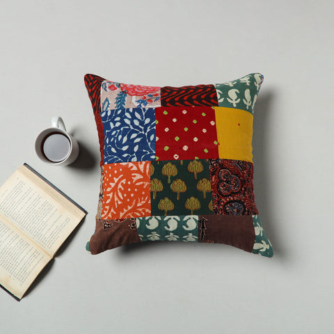 Multicolor - Handcrafted Patchwork Cushion Cover 30