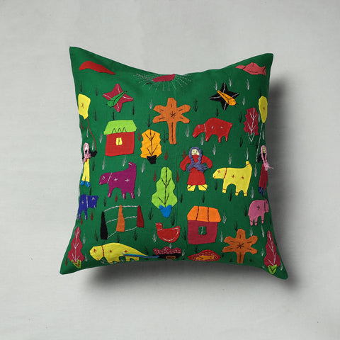 Applique Work Cushion Cover