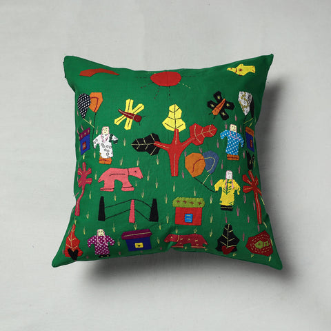 Applique Work Cushion Cover