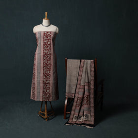 Bagh Hand Block Print Cotton 3pc Unstitched Dress Material Suit Set 22