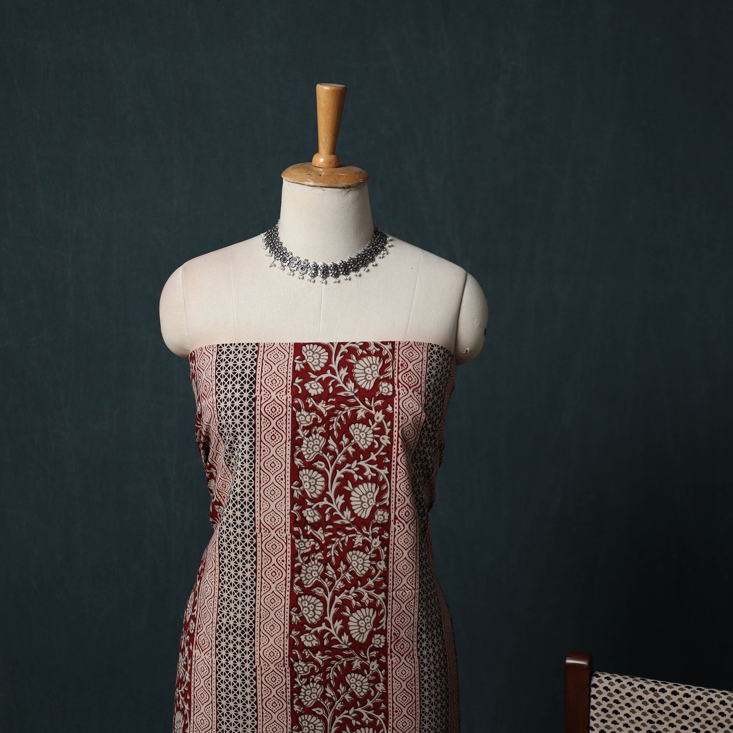 Bagh Hand Block Print Cotton 3pc Unstitched Dress Material Suit Set 22