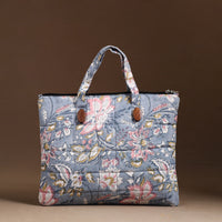 Blue - Handcrafted Quilted Cotton Hand Bag  43