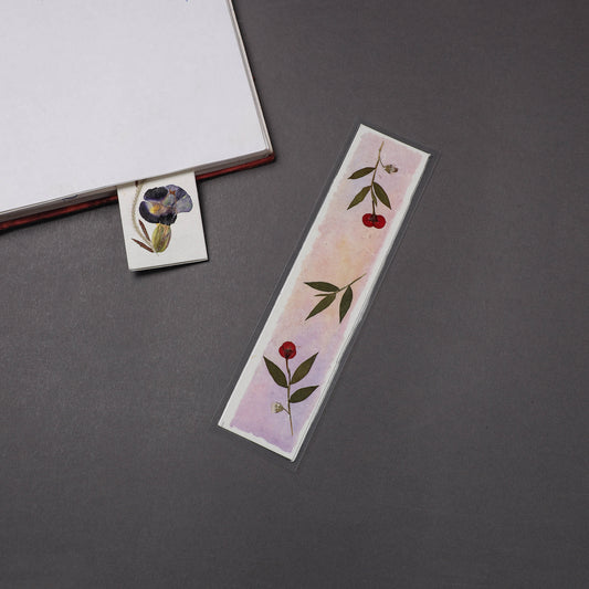 Flower Art Handmade Paper Bookmark 17