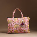Pink Handcrafted Quilted Cotton Hand Bag 45