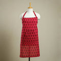 Buy Red Bagh Block Print Cotton Apron with Pocket