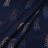 Blue Natural Dyed Block Print Cotton Nandana Fabric