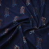 Blue Natural Dyed Block Print Cotton Nandana Fabric